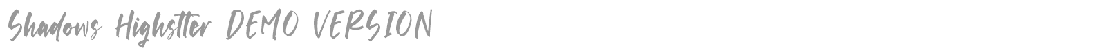 Shadows Highstter font preview